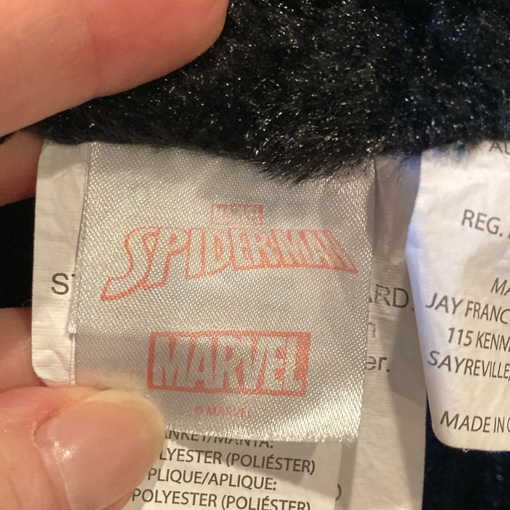 Spider-Man black red one piece hooded robe towel - one size